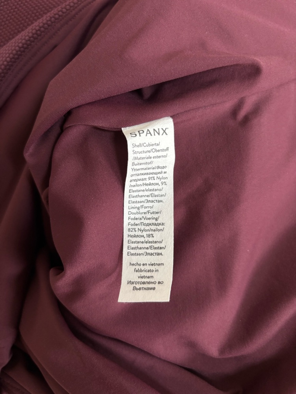 SPANX One-Piece Swim Dress in Burgundy - Picture 7 of 9